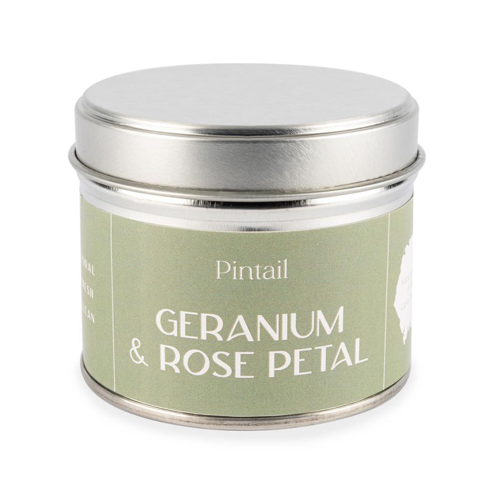 Pintail Candles Geranium & Rose Petal Tin Candle Extra Image 1